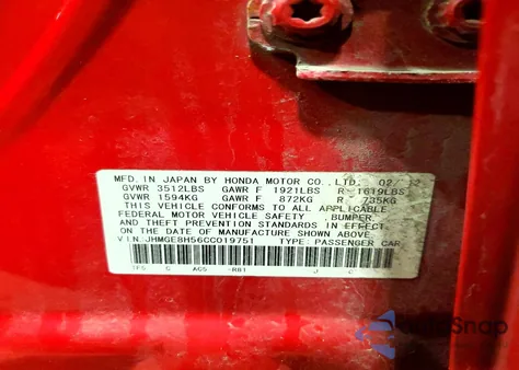 2012 Honda Fit Sport z USA, uszkodzony, nr VIN JHMGE8H56CC019751